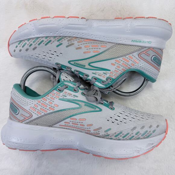 Brooks Glycerin 20 Oyster Latigo Bay Coral Womens Running Shoes Size 8.5 - Picture 5 of 10